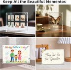 Magnetic Acrylic Picture Frame 4x6 (3-Pack) – Clear Lucite Double-Sided Frameless Photo Display 20mm Thick UV Resistant, Floating Design with Strong Magnets for Home, Office, and Gift