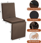 HOMBYS 3-in-1 Recliner Seat Cushion with Lumbar Support Pillow & Footrest, Multi-Functional Adjustable Height 2" to 6" for You to Choose, Non-Slip Memory Foam Chair Cushion for Elderly, Brown