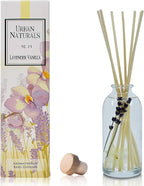 Urban Naturals Lavender Vanilla Reed Diffuser Set | Room Scent Infuser with Real Lavender & Natural Flowers | Soothing Scent Makes a Great Housewarming Gift | Great Idea