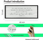 ZZJJHYWGQ Bible Verse Wall Art Jeremiah 29:11 Print Sign 32"×12" Christian Inspirational Quotes Decor For I Know The Plans I Have For You Large Religious for Living Room Office Wall Hanging (Black)