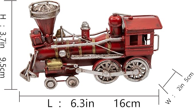 Berfutall-11'' Iron Classic Red Truck Pick-up Model Collectible Vehicle Decoration, Metal Truck Christmas Decor ，Unique Blend of Vintage, Rustic, Farmhouse Truck Decor for Table Top Decor. (D Small)
