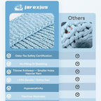 Chunky Knit Blanket - Luxury Soft Cozy 40 * 50 Throw Blanket,100% Woven Blanket Rope Knot Throw Blanket for Couch, Sofa, Home Decor, Gift - Machine Washable（Light Blue）