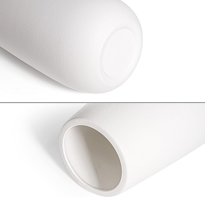 D'vine Dev 10 Inch Ivory Elegant Oval Ceramic Vase for Flowers, Home Décor Vase with Design Box, VS-LD-B-2