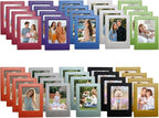 40 Pack Magnetic Picture Frame 2x3 Picture Frame Bulk Mini Picture Frames Set For Fujifilm Instax Frame Cute Multiple Colorful Photo Frames for Refrigerator Wallet Size Picture Frames