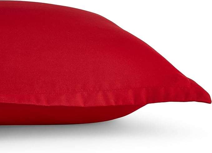 Amazon Basics 2 Piece Microfiber Kid's Comforter and Pillow Sham Set, Toddler, Red, Solid