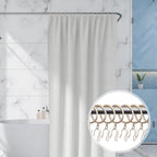 Hotop 30 Pcs Metal Drapery Curtain Rings 0.98/1.26/1.65 inch Interior Diameter and 30 Pcs Hanging Curtain Drapery Pin Hooks for Window Door Shower(42mm,Champagne Gold)