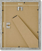 Vittanly 8x10 Picture Frames Set of 9, Shatter Resistant Plexiglass, Display 5x7 Pictures with Mat or 8x10 without Mat, Photo Frames for Wall or Tabletop, Engineered Wood, Grey