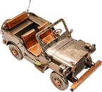 YCHTEWY-Iron Classic Car Model Collectible Vehicle, Metal Truck Christmas Decor, Unique Blend of Vintage, Rustic, Farmhouse Truck for Table Top Decoration (A)