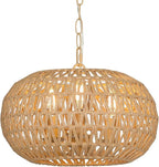 Rattan Farmhouse Chandeliers for Dining Room, 3-Light Boho Chandelier with Wicker Lampshade, Coastal Hanging Ceiling Pendant Light Fixtures for Kitchen Island Bedroom Living Room, E12 Base
