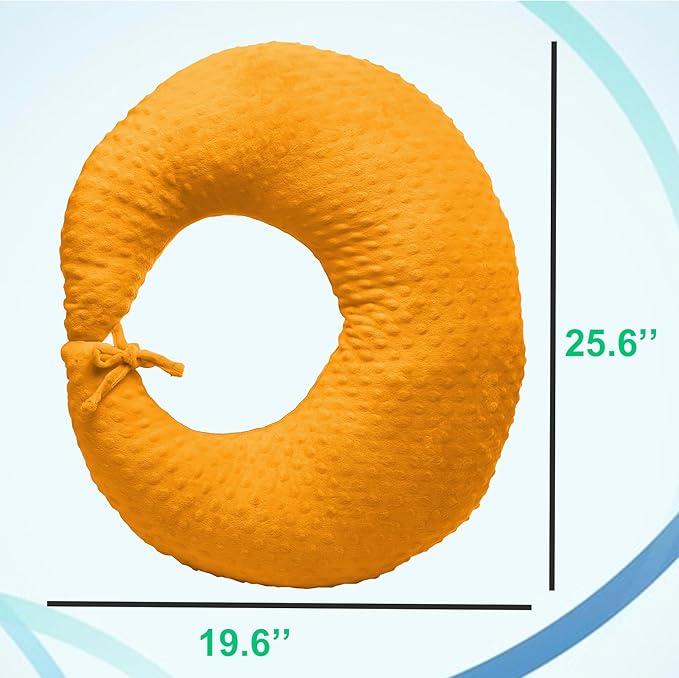 Professional Gaming Pillow for Lap; Arm Rest Pillow Gaming Lap Pillow with Crochet Support - Eliminate Pain in Gaming (Yellow)