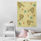 ICMOLYYENLO Boho Medieval Cat Tapestry, Abstract Atomic Starburst Geometric Aesthetic Art Wall Hanging For Bedroom Living Room Dormitory 30x40 Inches
