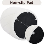 Modern Round Ottoman, Spiral-Tufted Foot Stool Ottoman, Teddy Fleece Upholstered Vanity Stool for Makeup, Bedroom, Living Room, White