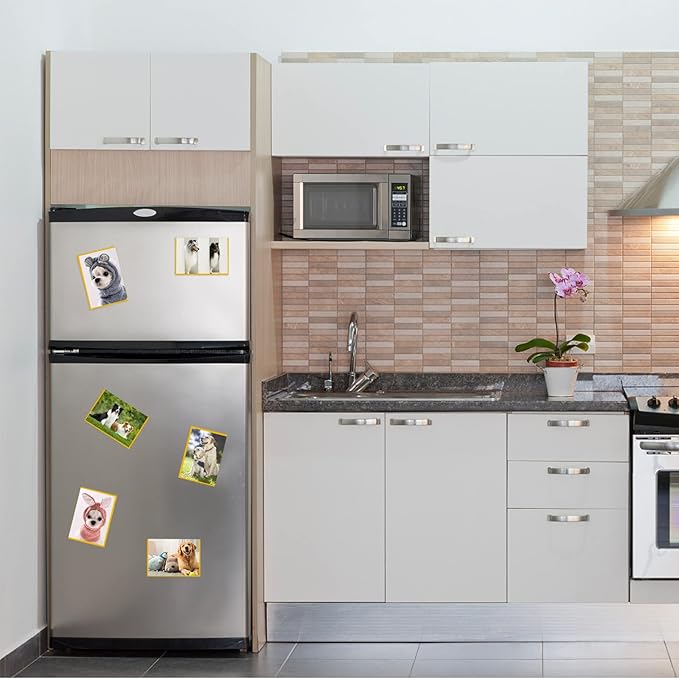 Yellow Magnetic Picture Frame 4X6 for Refrigerator 10 Pack,Photo Magnets Sleeves