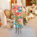 200PCS Lake Blue Faux Pearls Beads for Centerpiece Vases, Vase Filler Faux Pearls, No Holes Filler Beads for Party Anniversary Birthday Wedding Table Decor, 10/14/20/30mm