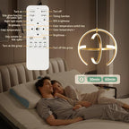 Modern Gold LED Chandelier, Dimmable Metal Brushed Globe Pendant Lights, Hanging Ceiling Light Fixture for Kitchen Island Living Room Room Dining Bedroom Hallway Entryway Foyer 13 Inchs