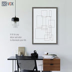 VCK 24x36 Poster Frame 3 Pack, Gray Solid Wood Picture Frame, Exclusive Wood Grain, Wall Mounting Hanging