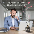 Reed Diffuser Set, My Way Floral Fragrance Diffuser 6.1 fl oz with 6 Reed Sticks Long-Lasting Home Fragrance Reed Diffuser for Home Room Office Bathroom Shelf Decor