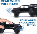 Pickup Truck Toy 1/24 Diecast Trucks Mammoth Model Car Kits,Metal Toy Truck Suitable for Kids and Car Collection,Pull Back Cars with Light and Sound,Trucks for Kids Ages 4-8（Black）