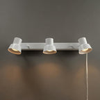 Globe Electric 64000116 22" 3-Light Plug-in Track Lighting, Matte White, Pivoting Track Heads, 15-Foot Cord, in-Line on/Off Rocker Switch