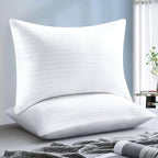 Pillows Standard Size Set of 2, Soft Down Alternative Bed Pillows for Sleeping, Pillows 2 Pack for Back, Stomach or Side Sleepers, Cooling Hotel Fluffy Pillows, Machine Washable