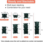 Vertical Planter 6 Tier Stackable Planters Garden Planters Strawberry Herb Flower and Vegetable Planter Indoor Outdoor Gardening Pots with Removable Wheels and Tools 2-Pack