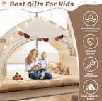 Bed Tent Twin Full Size Bed Tent for Kids Foldable Bunk Canopy Tents Privacy Space Blackout Toddler Sleeping Tents Breathable Portable Cottage Drafty Room for Indoor Bedroom