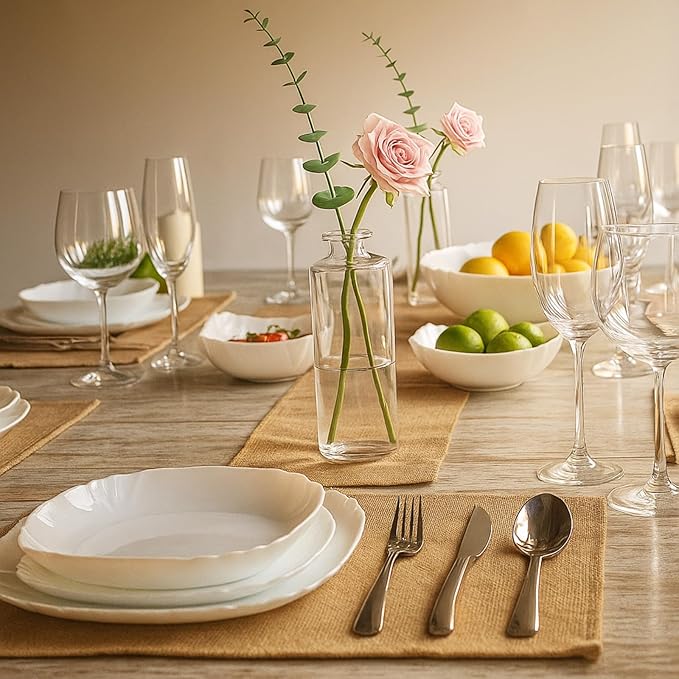 Honeydak Set of 24 Plastic Bud Vases, Vintage Decorative Mini Flower Vases Bulk for Table Centerpieces, Wedding Reception, Home Decor, Housewarming Gifts(Smooth)