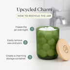 Paddywax Eco Green Collection Soy Wax Blend Candle in Glass Jar, Meyer Lemon Scent, Green Vessel with Wood Lid, 8 oz