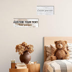 LZIMU Personalized Quotes Sign Wall Decor Custom Canvas Sign with Your Text Customized Gift for Rustic Kitchen Farmhouse Decor Framed (4"x16")