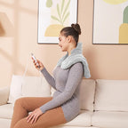 Ruqiji Neck&Shoulder&Back Heating Pad, Pain Relief for Back/Neck/Shoulders/Menstrual Pain, Christmas Gifts for Women Men Mom Dad (01-Light Gray, 19" x 24")