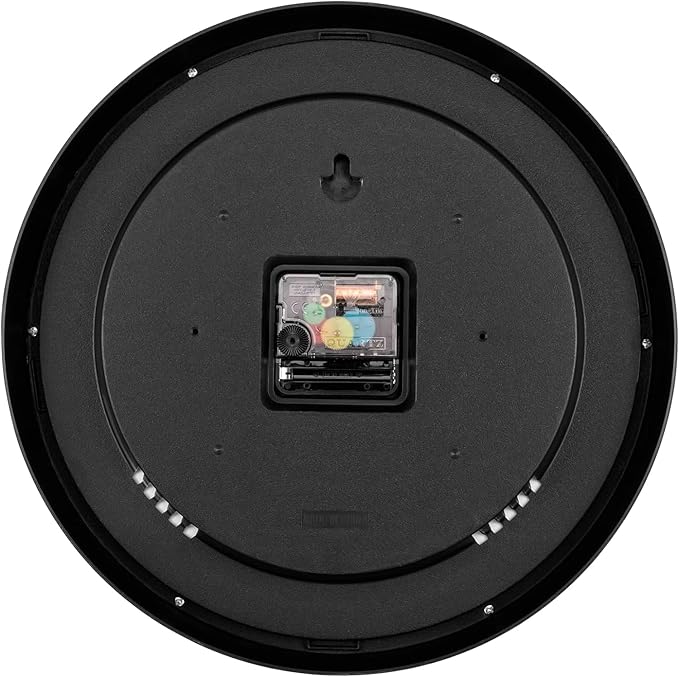 Lumuasky 4 Pack Black Wall Clock,12 Inch Silent Battery Operated Non Ticking Quartz Round Analog Classic Clock Modern Design for Home Office Classroom School Living Room Bedroom