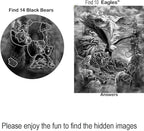 Remorelt Wolf Eagle Bear Dream Catcher Bedroom Wall Decor, Christmas Home Decoration, Room Accessory, White Moon Feather Decoration - Unique Home Craft Wall Pendant (DC26 6Inch Set 2 Eagle Bear)