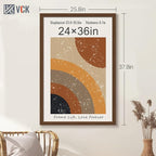 VCK 24x36 Brown Poster Frame 3 Pack, Wood Picture Frame with Exclusive Wood Grain, Wall Mounting Hanging