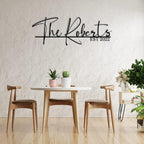 Personalized Family Name Sign Custom Metal Last Name Sign Metal Family Name Sign Wall Decor Personalized Name sign for Home Initial Split Letter Signs Door Established Split Letter Wedding Gift