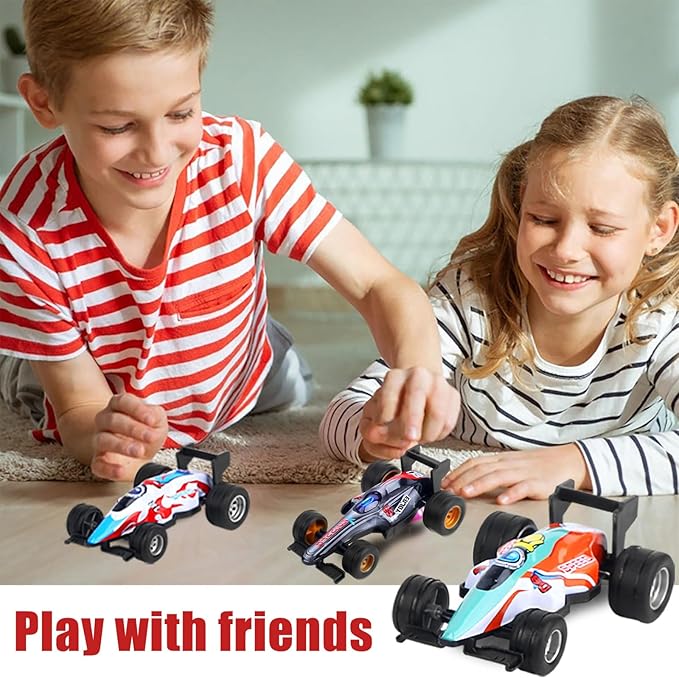 Pull Back Cars Toy Model Set 12Pack 1:43, Small Race Cars Wind up Racing Car, Easter Stuffing, Cake Tops, for Toddlers Kids Ages 2 3 4 5 6 7 8 Boys and Girls Birthday Party Favors