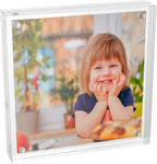Clear Booth Photo Frame 5x5, Perspex Square Picture Frame, Acrylic Photo Frame for 5x5, 4x4, 3x3 Picture Display