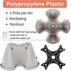 Vertical Planter 6 Tier Stackable Planters Garden Planters Strawberry Herb Flower and Vegetable Planter Indoor Outdoor Gardening Pots with Removable Wheels and Tools