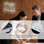 WLHOPE Hungry Humble Neon Sign Dimmable Led Signs for gym Wall Decor, Neon Lights USB Powered Transparent Acrylic Board Sign for office classroom bedroom Decoration14.17 * 12.6 inch