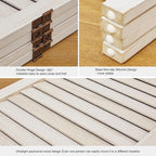 White Room Divider, Temporary Wall with Double Hinges, 5.6 Ft Tall Folding Louver Wood Screen for Home Office Bedroom Hotel Decoration (4 Panels, White-Washed)