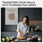 Homeforia 20 x 28 Picture Frame Black, High End Metal 20x28 Poster Frames with Mat 14x22 for Photo, 20 x 28 Black Frame Matted to 14 x 22 Print, 28x20 Hanging Frame, Tempered Glass, Wall Kit, Set of 1