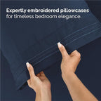 King Size 4 Piece Sheet Set - Comfy Breathable & Cooling Bed Sheets Set - Hotel Luxury Bedding for Women, Men, Kids, Teens, Boys & Girls - Deep Pockets, Ultra-Soft, Wrinkle Free - Oeko-Tex - Navy Blue