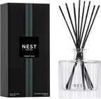 Nest New York Reed Diffuser, Forest Rain - 5.9 fl oz - Fragrance for Up to 90 Days - Reusable, Refillable Glass Holder - Includes 8 All-Natural Reed Sticks - Flame Free