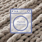 Bigacogo Chunky Knit Throw Blanket for Couch, 51x63 inches, 100% Hand Knitted with Thick Jumbo Chenille Yarn, Cozy Soft Large Rope Knot Cable Crochet Blankets for Sofa Bed Living Room, Taupe