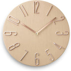 Wall Clock, Silent Clock, Wall Clocks Battery Operated， 12 inch Modern Wall Clock, Suitable for Offices, Living Rooms, Kitchens, Homes, Schools (Beige Without Second Hand)