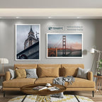 24x36 Poster Frame 3 Pack - White Woodgrain, Solid Wood Picture Frame, Wall Gallery Frame - Wall Hanging