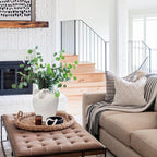 Handcrafted Flower Vase, 9.8" Tall Terracotta Vase, Vintage White Ceramic Vase, Rustic Antique Decor with 4 Handles, Wide Mouth, Matte Finish for Home Office Resto Café Décor