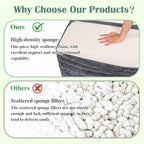 Rectangular Stuffed Pouf Ottoman with Foam Chunk Filling, Coral Fleece and Furry Fabric Design, Multi-Functional Floor Pouf for Living Room, Dark Grey