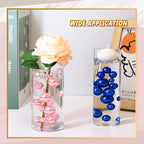 300Pcs Vase Filler RoyalBlue No Hole Faux Pearl Beads for Vase Filling Decorations, Candle Centerpieces, Wedding Centerpieces, Home Party Decor (8/14/20mm)