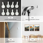 HLNIUC Large Sunset Mountain Framed Wall Art,Boho Forest Pine Tree Canvas Wall Decor Set of 3(16”X24”) Blue and Orange Landscape Art Print,Colorful Mountain Lake Wall Painting for Living Room,Bedroom