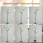 Tree Branch Floor Lamp for Living Room, 3-Light Gothic Moon Branch Floor Lamp, Wood Grain Resin & Metal Base for Farmhouse, Bedroom, Office,Halloween Decor(63")